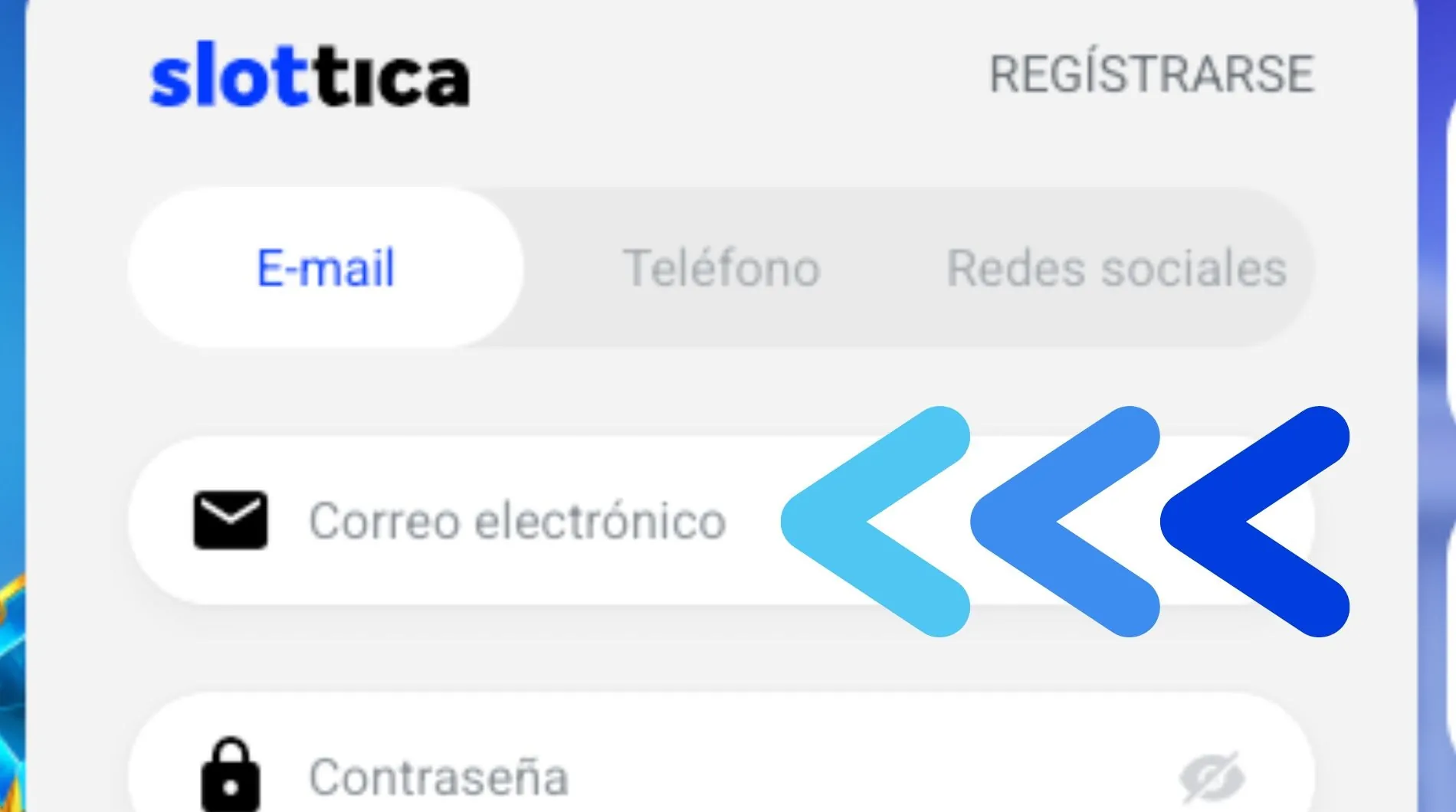 Slottica Chile Ingresa el número o correo electrónico