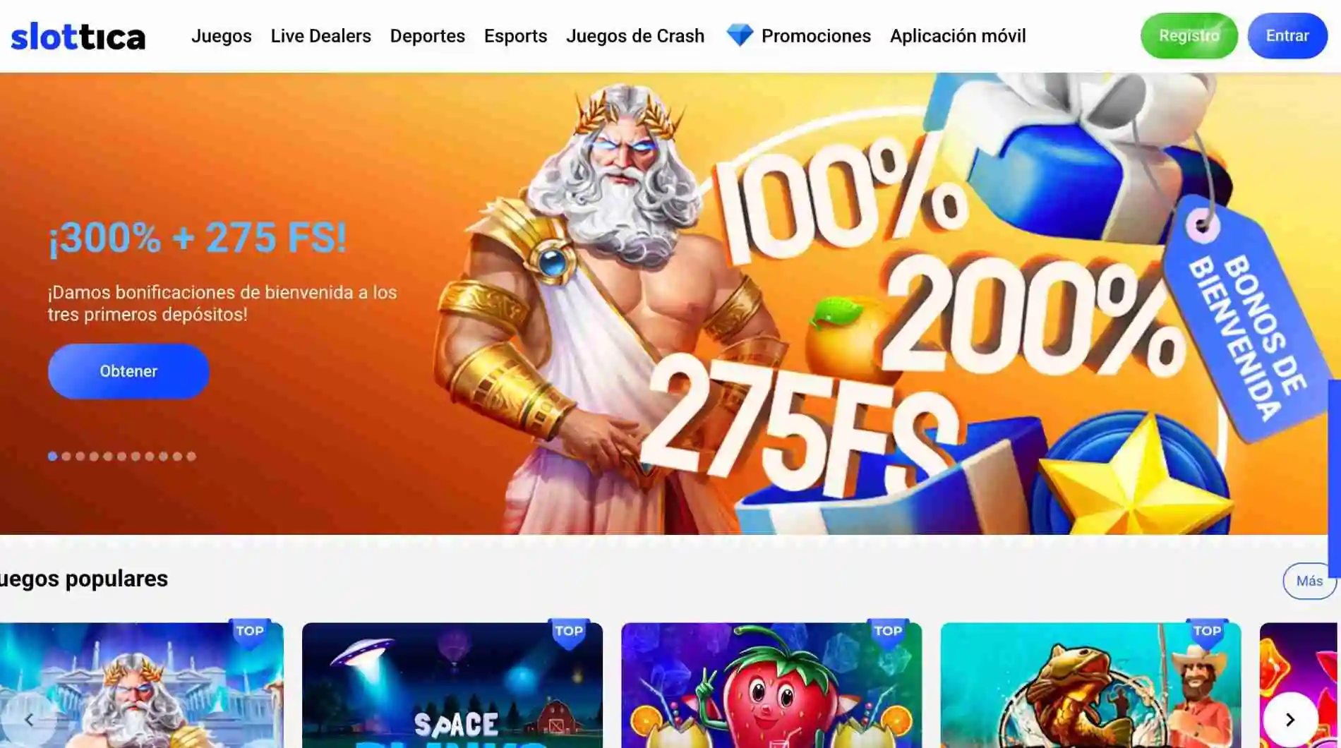 Visita el sitio web oficial Slottica Chile